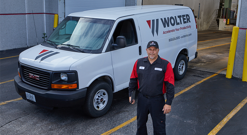 wolter technician by service van