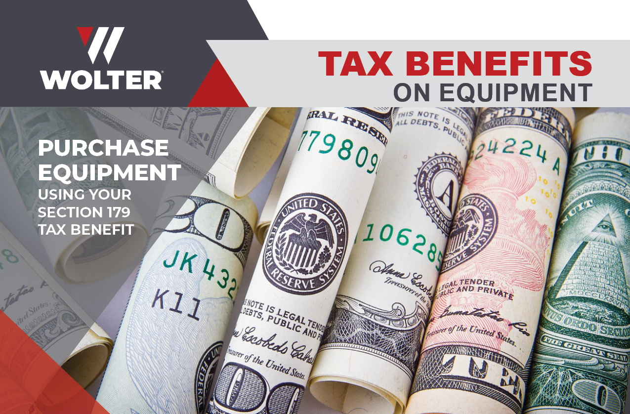 Purchase equipment with your Section 179 Tax Benefit