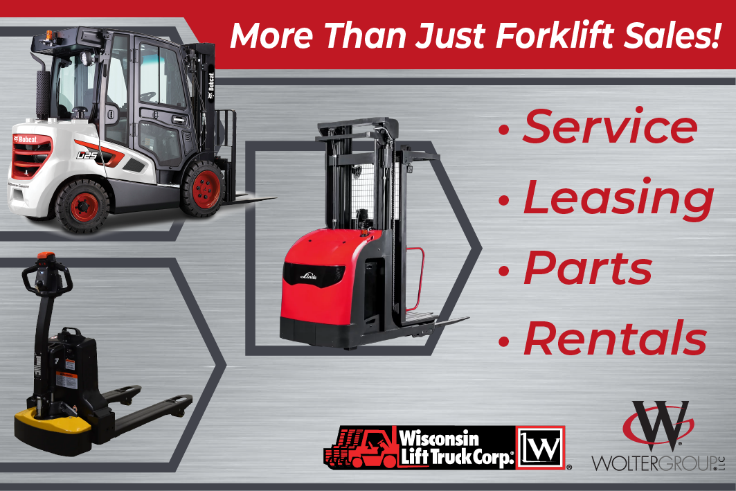 Wisconsin Lift Truck & Wolter Group provide forklift sales, service, leasing, parts, & rentals
